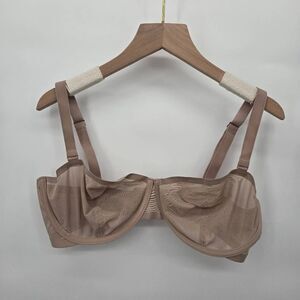 Cuup The Balconette Bra Size 34E Mesh Beige